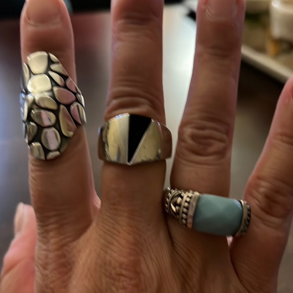 3 sterling silver .925 rings from QVC